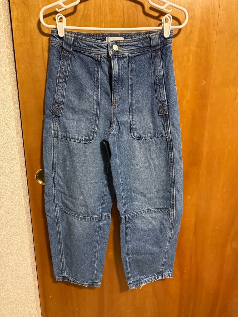 LOFT Women's Boyfriend Utility Jeans - Medium Blue